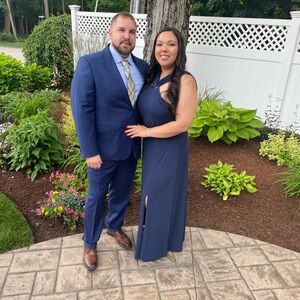 navy maxi dress worn once for a wedding
